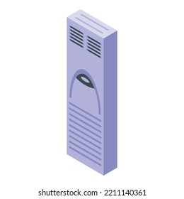 Home air conditioner icon isometric vector. House cold. System service