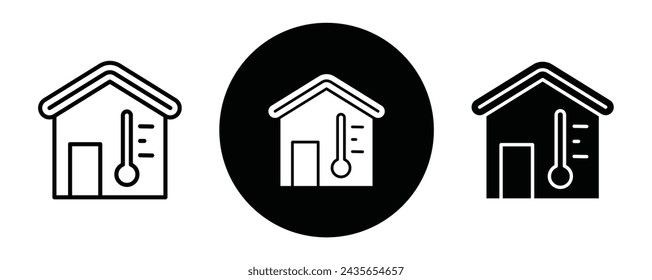 Home air humidity icon line art vector