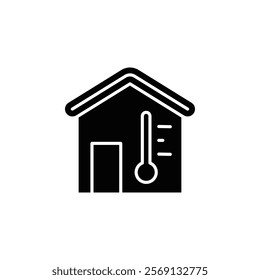 Home air humidity icon Vector flat thin line illustration