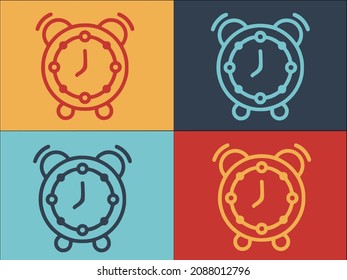 Home Alarm Time Management Logo Template, Simple Flat Icon Of Time,home,clock