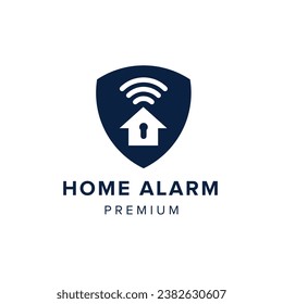 home alarm wifi logo vector icon illustration