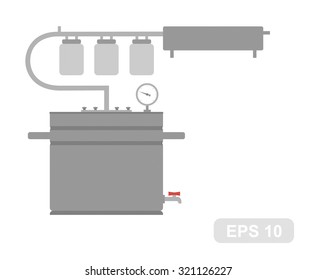 Home Alcohol machine (Bathtub gin) in Vector