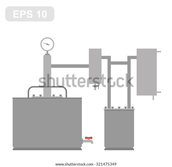 Home Alcohol Machine Bathtub Gin Vector Stock Vector