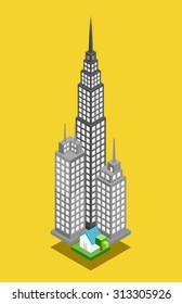 home alone in city vector illustrator