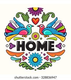 Home Amate Heart Print - Illustration
