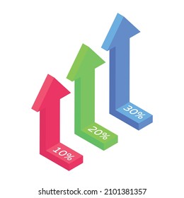 Icono modificable isométrico de análisis de inicio 


