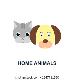 Home Animals icon. Monochrome simple Home Animals icon for templates, web design and infographics