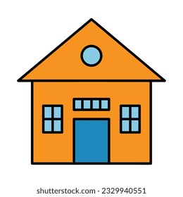Home apartment vector cartoon illustration design