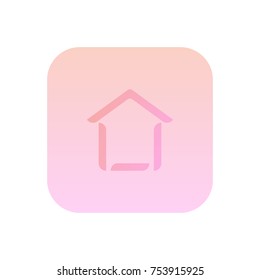 Home app outline icon. Gradient.