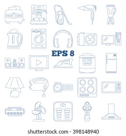 Home Appliance 25 Flat Icons