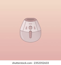 Home appliance air fryer vector illustration