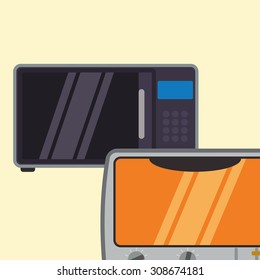 Home appliance digital design, vector illustration 10 eps graphic