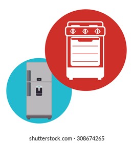Home appliance digital design, vector illustration 10 eps graphic