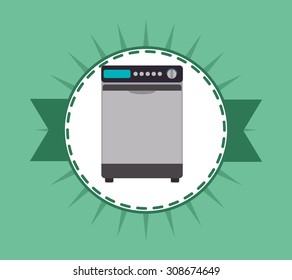 Home appliance digital design, vector illustration 10 eps graphic