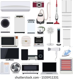 Home appliance icon illustration material vector