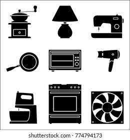 home appliance icon set. Vector illustration