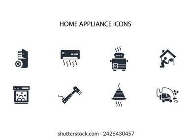 Conjunto de iconos de electrodomésticos.vector.Trazo editable.signo de estilo lineal para el uso de diseño web,logotipo.Ilustración de símbolo.