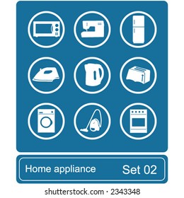 Home appliance icons set