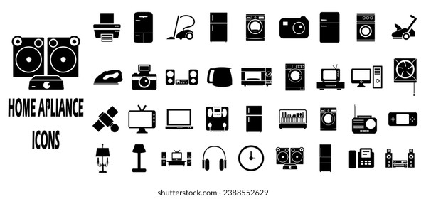 home appliance icons. Vector illustration.
