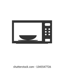 Home appliance, kitchen, microwave icon. Vector illustration, flat design.