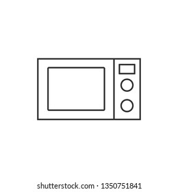 Home appliance, kitchen, microwave icon. Vector illustration, flat design.