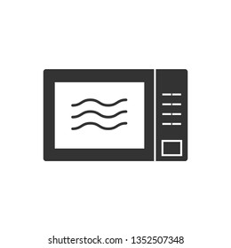 Home appliance, kitchen, microwave icon. Vector illustration, flat design.