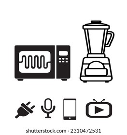 home appliance related icon isolated on background