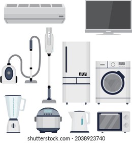 home appliance set vector illustration