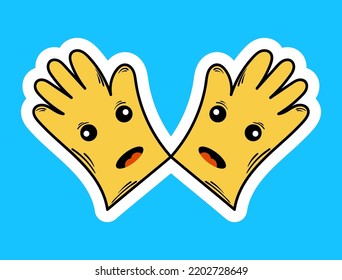 Home Appliance Stickers or Icons Collection with Facial Expressions