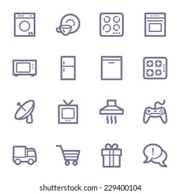 Home Appliance web icons set