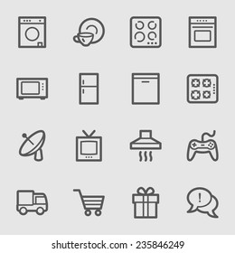 Home Appliance web icons set