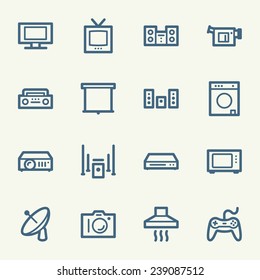 Home Appliance web icons set