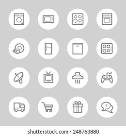 Home Appliance web icons set
