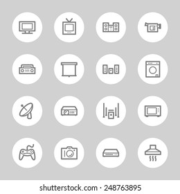 Home Appliance web icons set