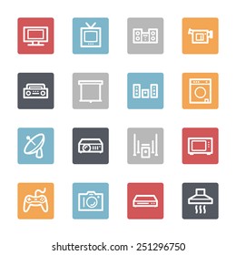 Home Appliance web icons set