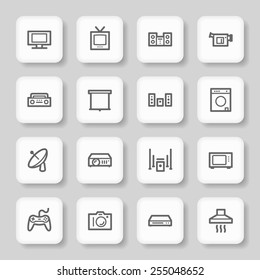 Home Appliance web icons set