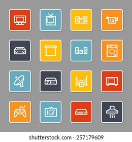Home Appliance web icons set