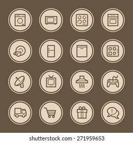 Home Appliance web icons set