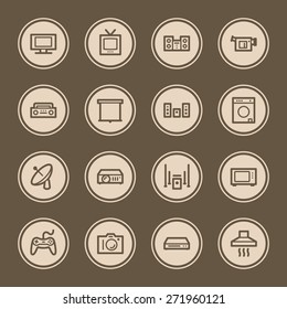 Home Appliance web icons set