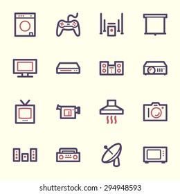 Home Appliance web icons set