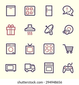 conjunto de iconos web de Home Appliance