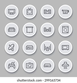 Home Appliance web icons set