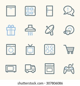 conjunto de iconos web de Home Appliance