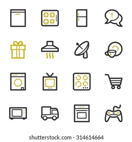 Home Appliance web icons set
