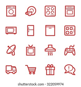 Home Appliance Web Icons Set