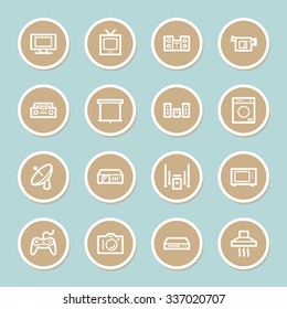 conjunto de iconos web de Home Appliance