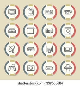 conjunto de iconos web de Home Appliance