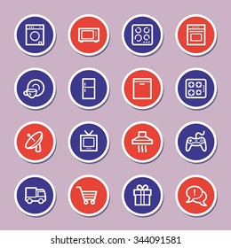 Home Appliance web icons set