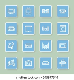 Home Appliance web icons set