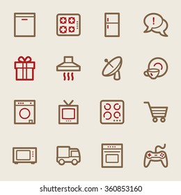 Home Appliance web icons set
